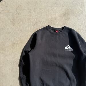 MENS QUIKSILVER BLACK LOGO CREWNECK M